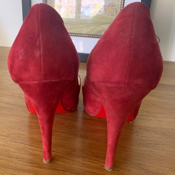 Christian Louboutin Moira Rosso suede pumps 120 - Picture 6 of 8